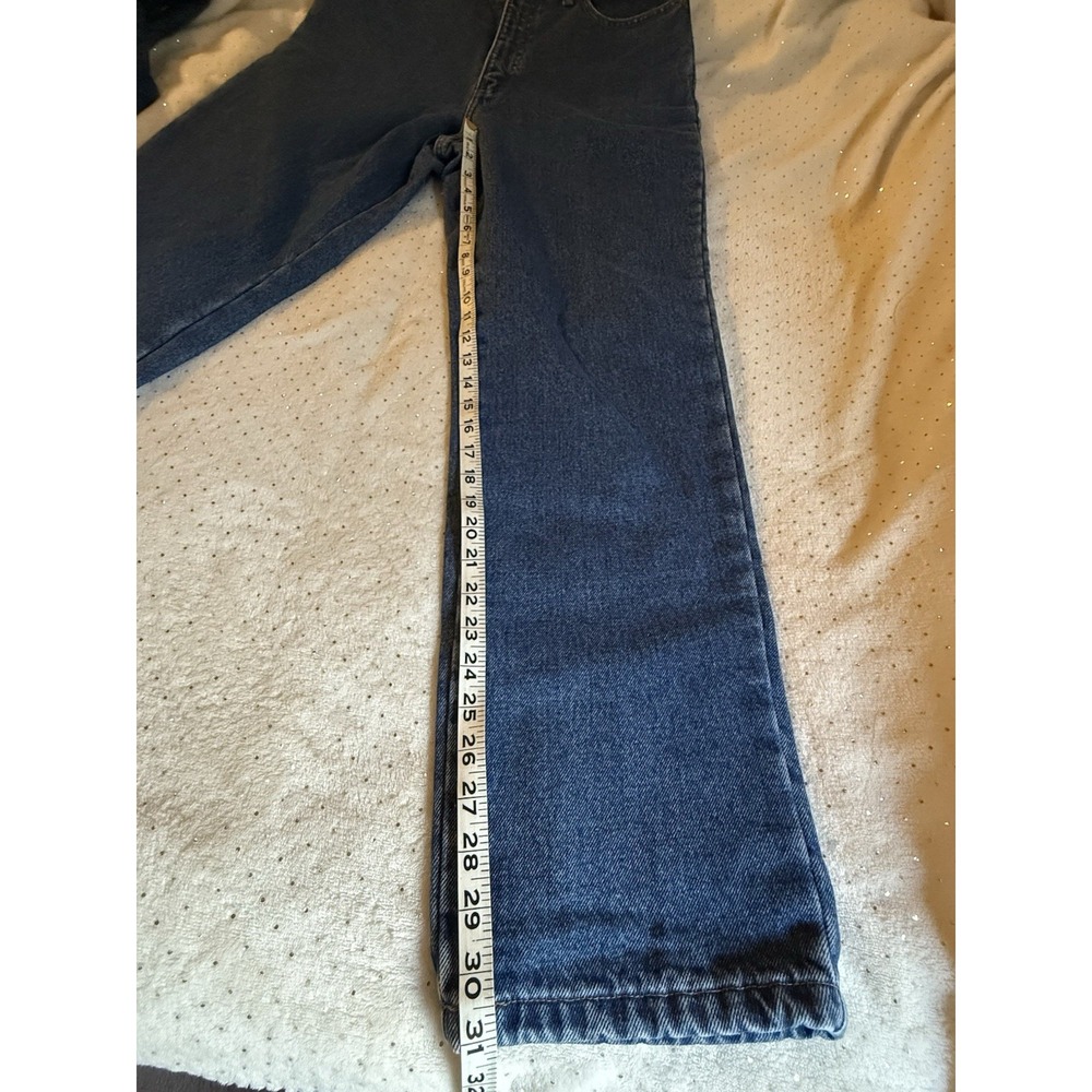 LL BEAN Flannel-Lined Women's Jeans Size 8 Long Warm & Stylish Vermont Vibes - Picture 12 of 12
